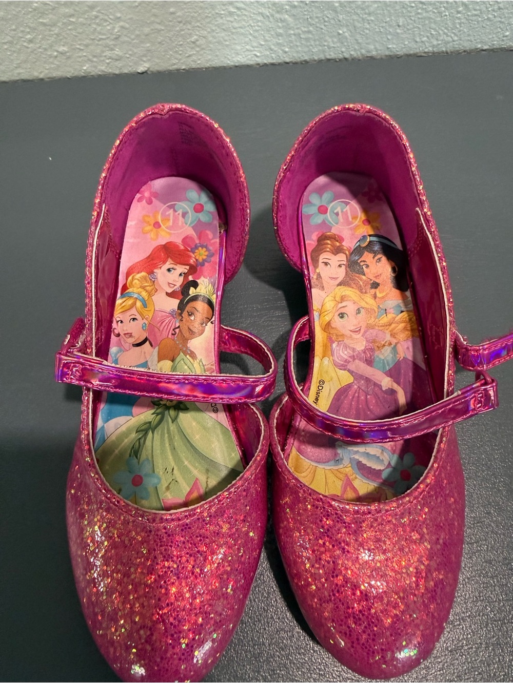 Disney Princess - Girls Sparkle Mary Jane Dress Shoes - Pink - Picture 8 of 9